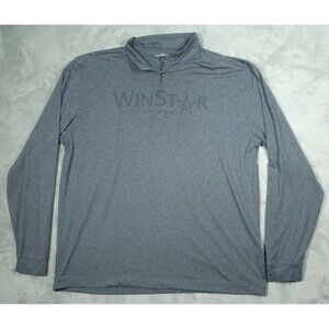 WinStar Farm 1/4 Zip Shirt Gray Unisex Size XL Thoroughbred Horse Racing KY